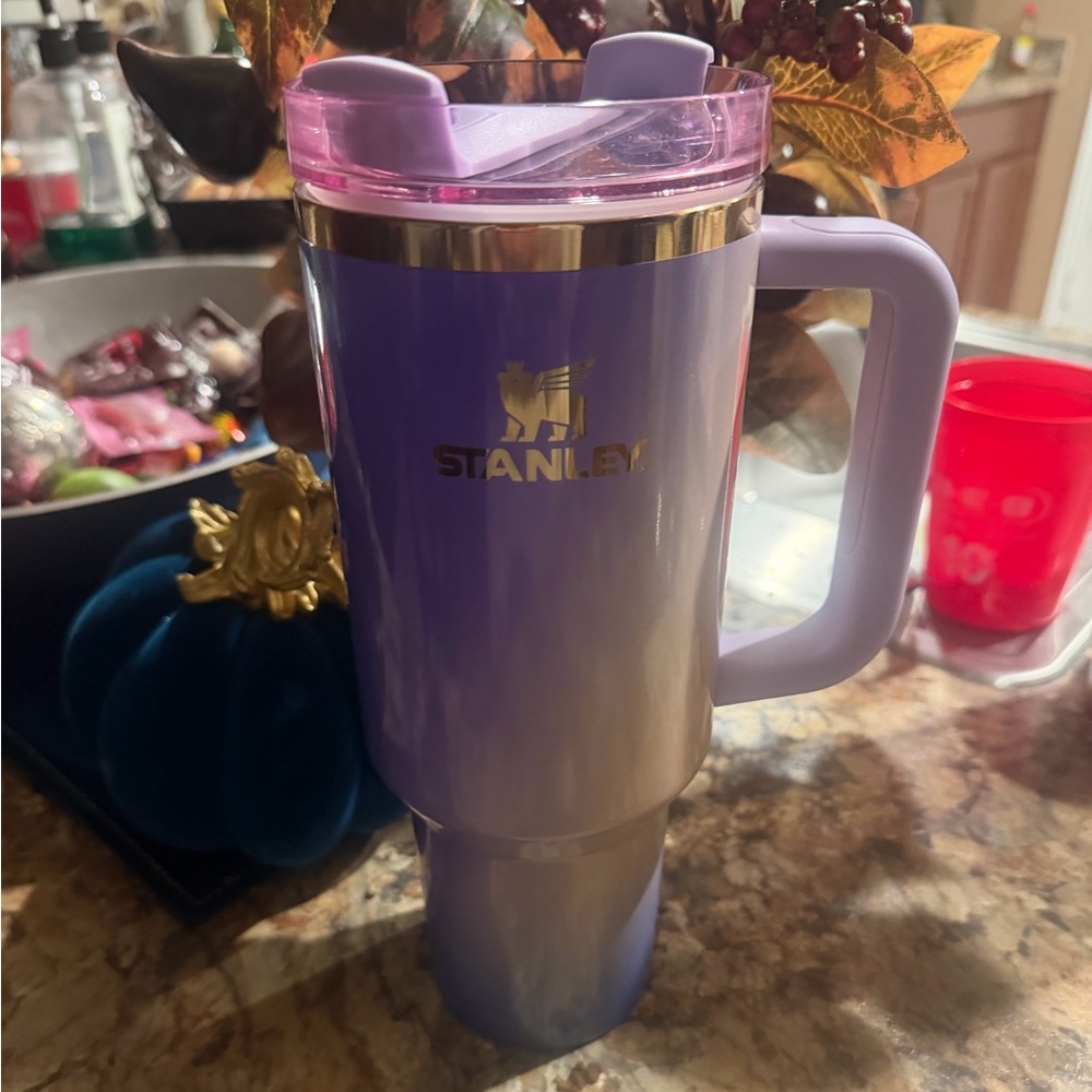 Stanley Purple and Gold Travel Mug